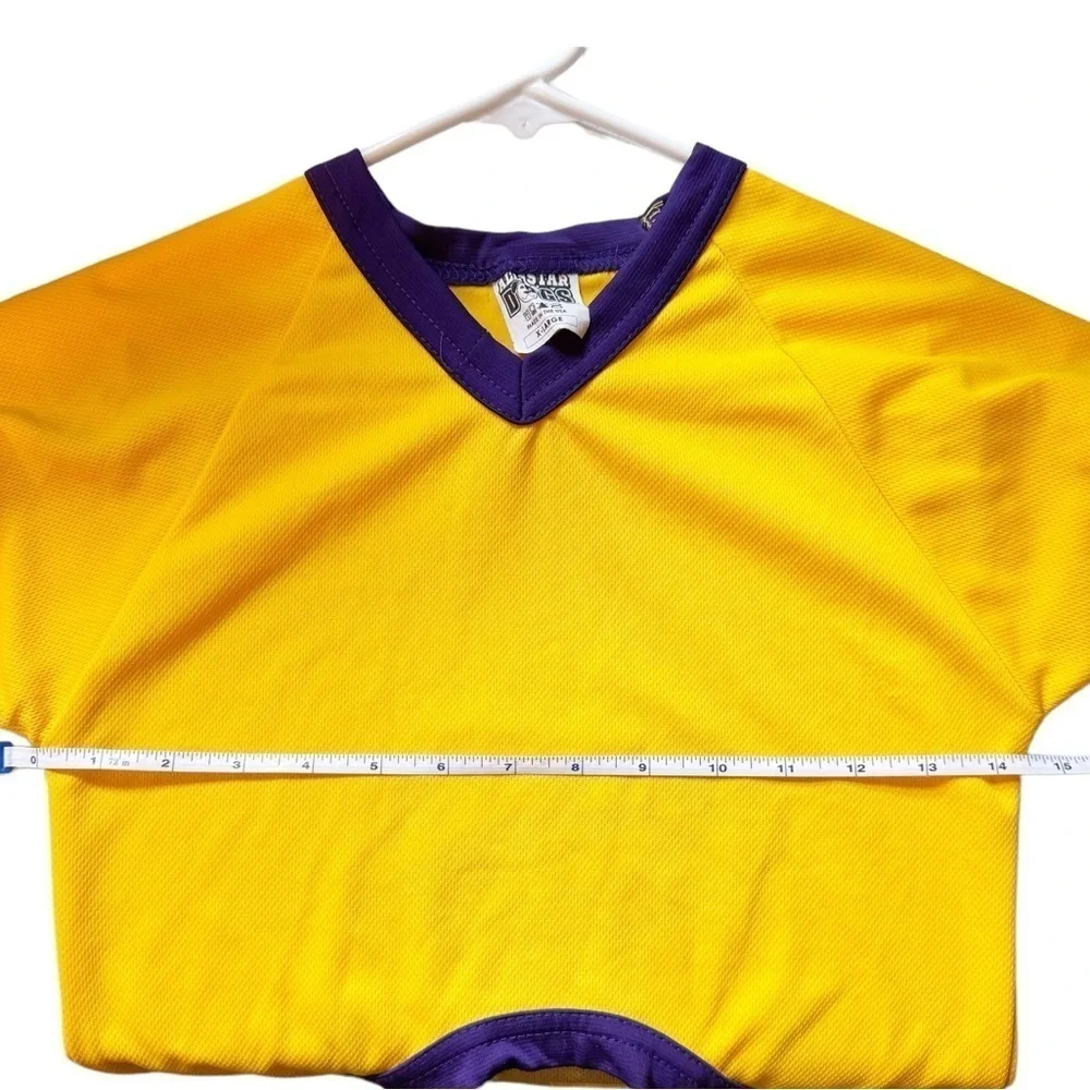 All Star Dogs Gold Purple Lsu Tigers Athletic Mesh Pet Jersey - XL